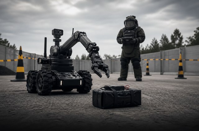 EOD and bomb disposal scene